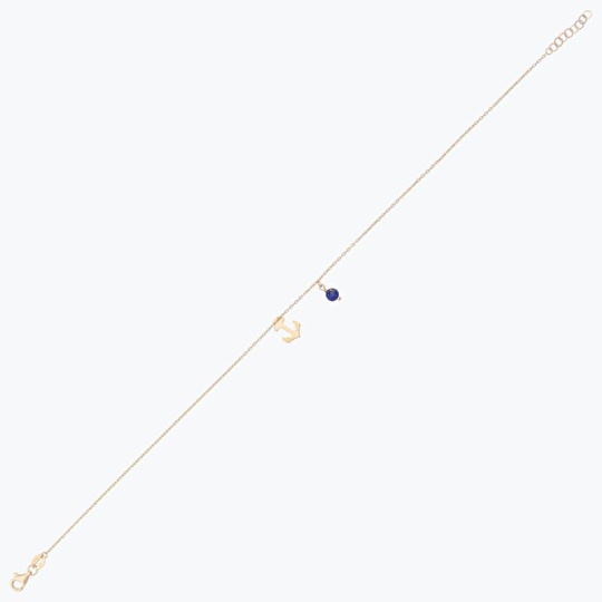 Lapis Taşlı Altın Marin Çapa Halhal