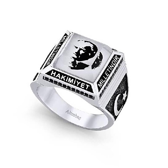 Altın Hakimiyet Milletindir Erkek Yüzük