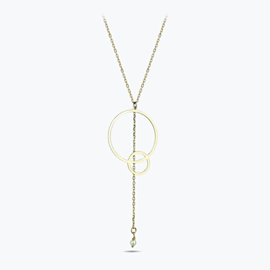 Altın Sallantılı Halka Kolye