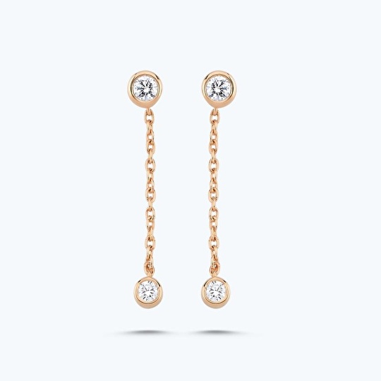 Pırlanta Sallantılı Küpe