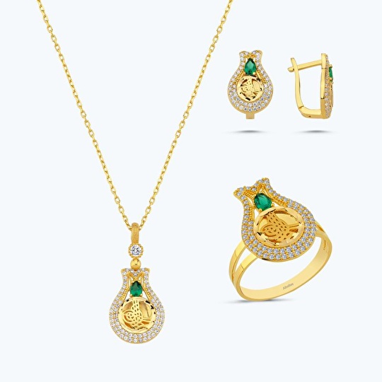 22 Ayar Altın Tuğralı Set