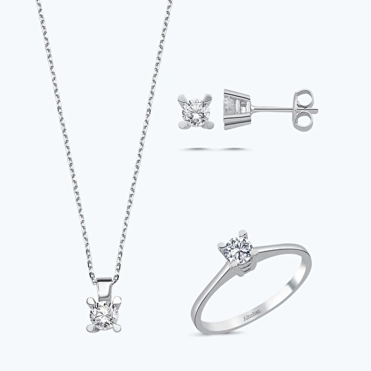 Altın Üçlü Tektaş Set