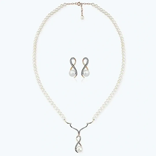 Altın İkili İnci Set