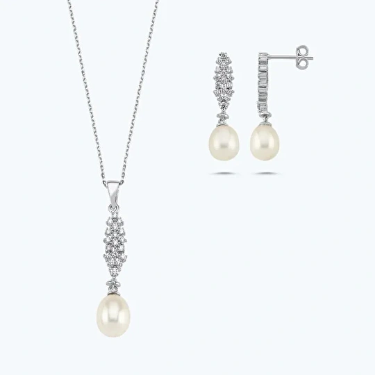 Altın İkili İnci Set