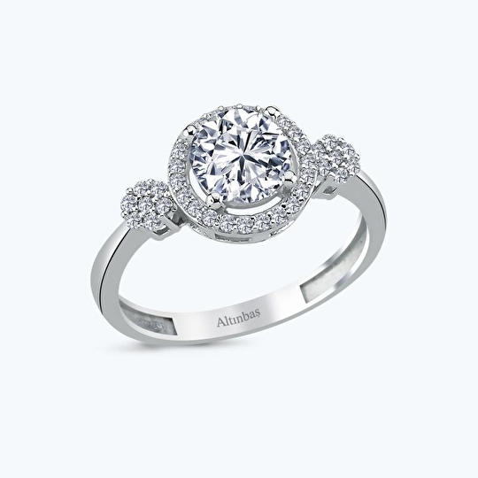 Altın Tektaş Yuvarlak Yüzük