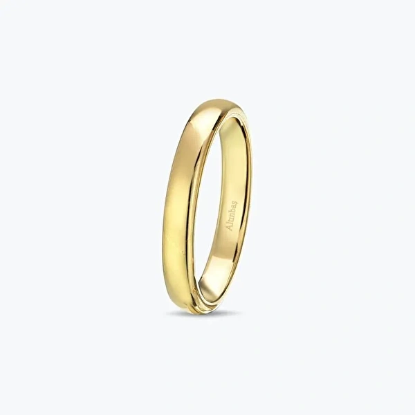 Altın Klasik Bombeli İkili Alyans