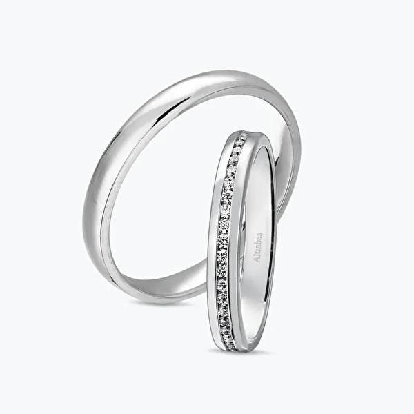 Altın Klasik Bombeli İkili Alyans