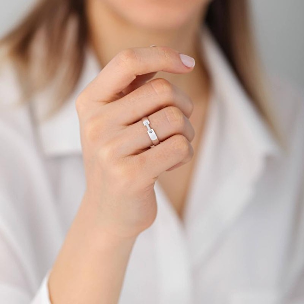 Pırlantalı Altın İkili Alyans