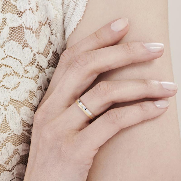 Pırlantalı Altın İkili Alyans