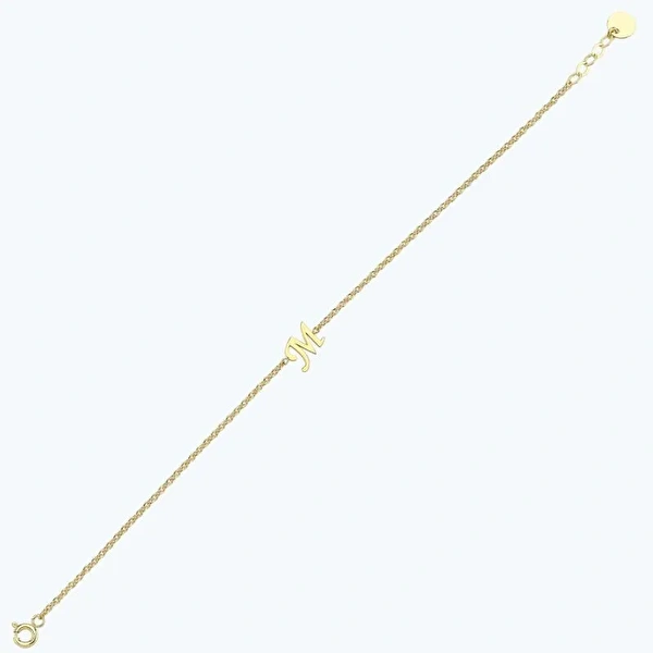 Altın M Harfi Bileklik