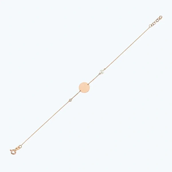 0.02 Karat Pırlanta İncili Bileklik