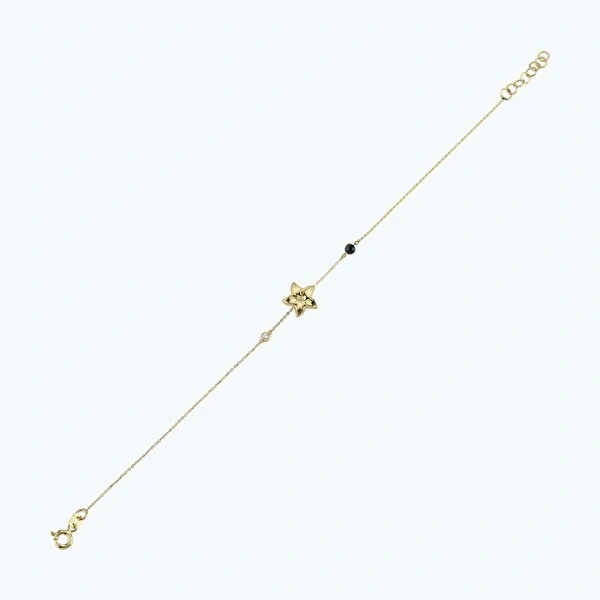 0.02 Karat Pırlanta Spinel Taşlı Çiçek Bileklik