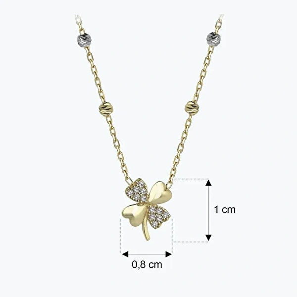 Altın Yonca Kolye