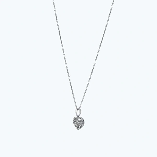 Pırlanta Kalp Kolye