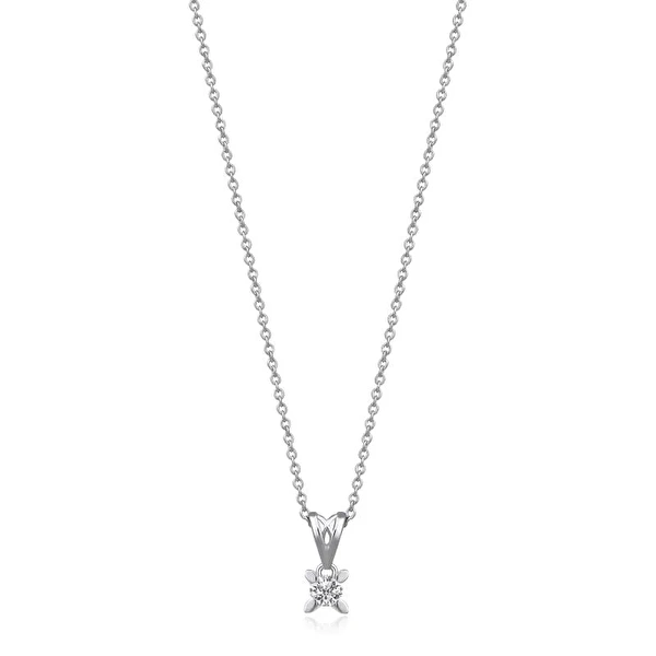 0.07 Karat Pırlanta Tektaş Kolye