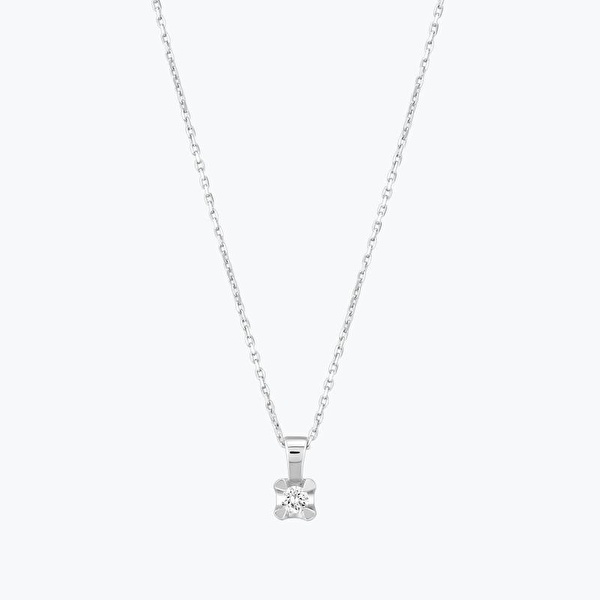 0.07 Karat Pırlanta Tektaş Kolye