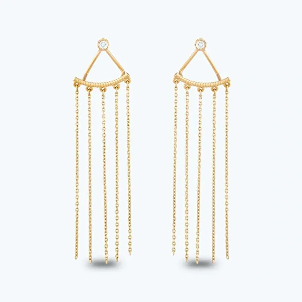 Altın Marin Sallantılı Küpe