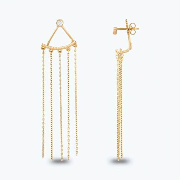 Altın Marin Sallantılı Küpe