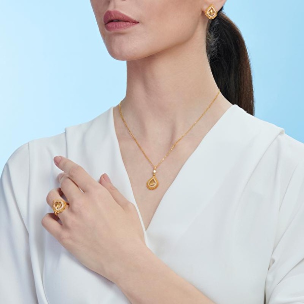 22 Ayar Altın Tuğralı Set