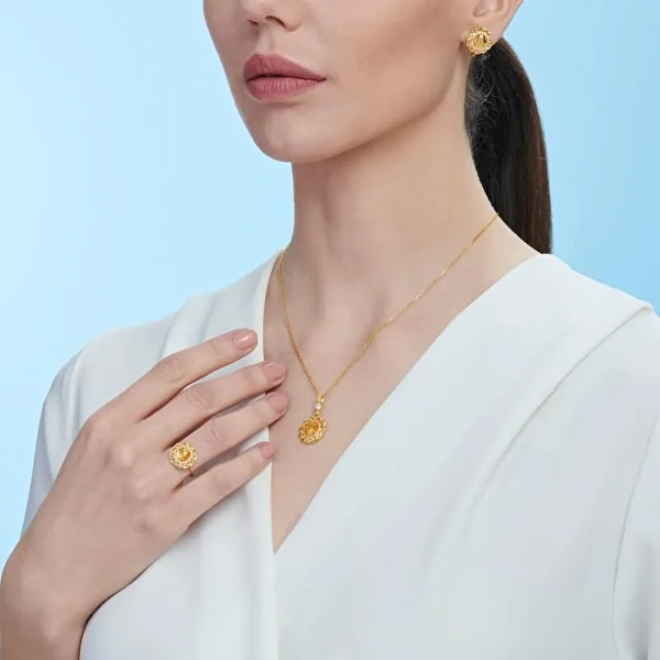 22 Ayar Altın Tuğralı Set