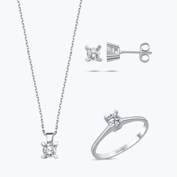 Altın Üçlü Tektaş Set