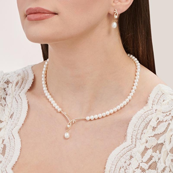 Altın İkili İnci Set