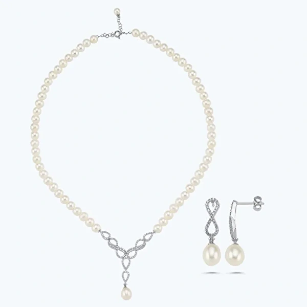 Altın İkili İnci Set