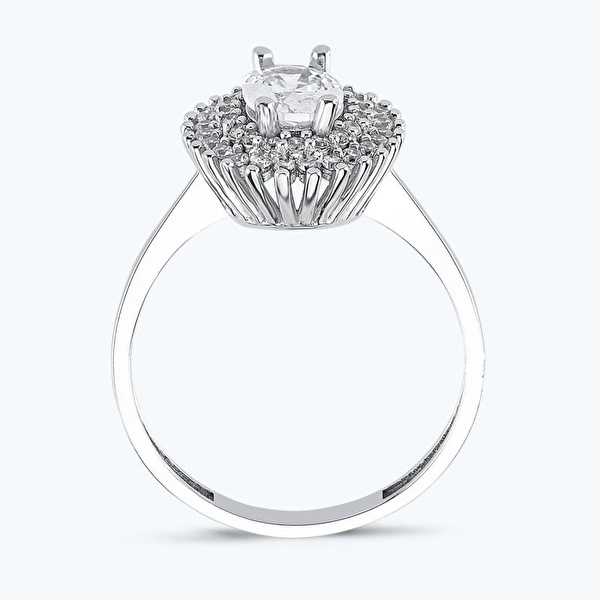 Altın Oval Tektaş Yüzük