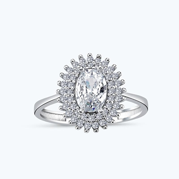 Altın Oval Tektaş Yüzük