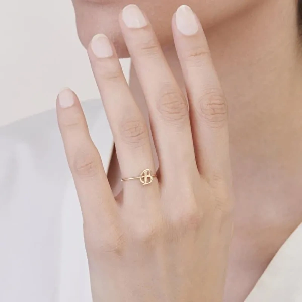 Altın B Harfi Yüzük