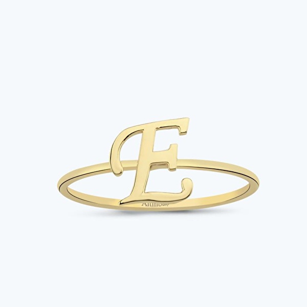 Altın E Harfi Yüzük