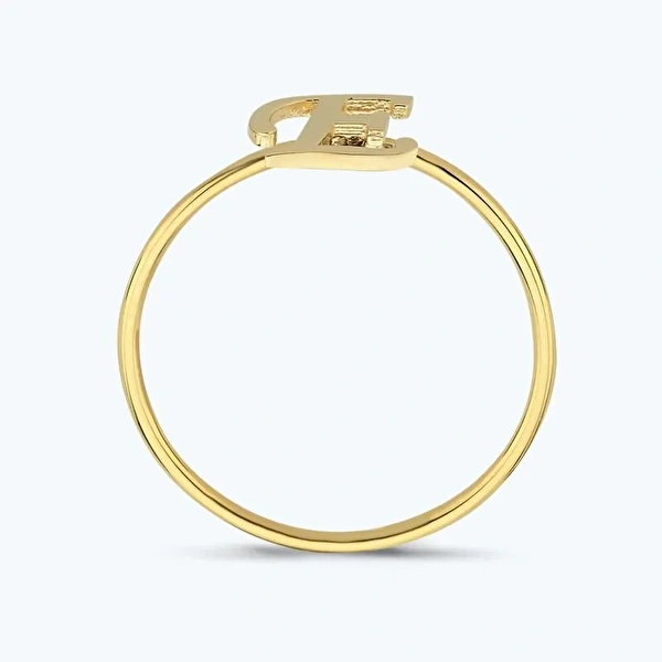 Altın E Harfi Yüzük