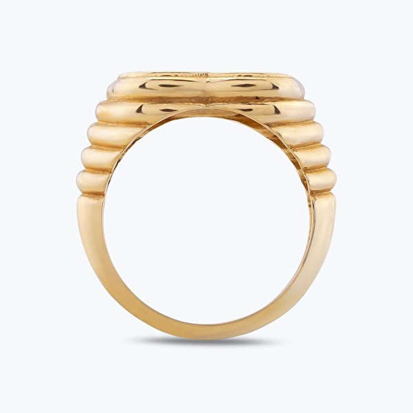 Altın Marin F Harfi Kalp Yüzük