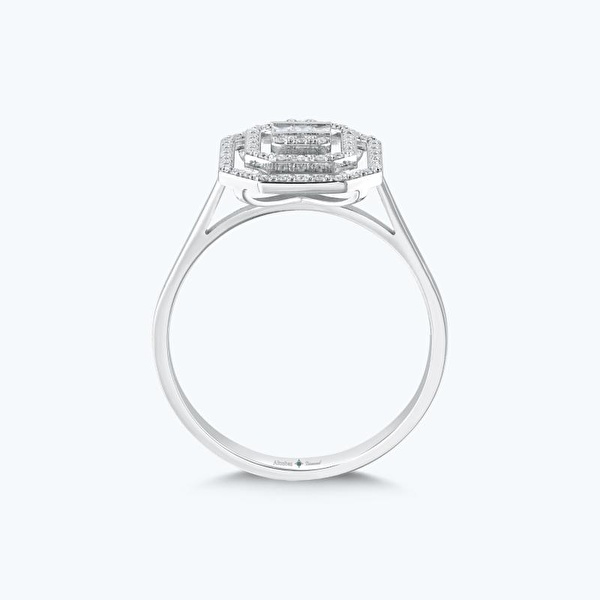 0.14 Karat Pırlanta Baget Yüzük