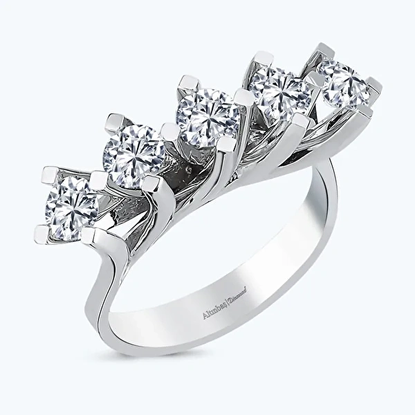 1.28 Karat Pırlanta Beştaş Yüzük