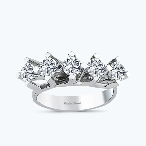 1.28 Karat Pırlanta Beştaş Yüzük