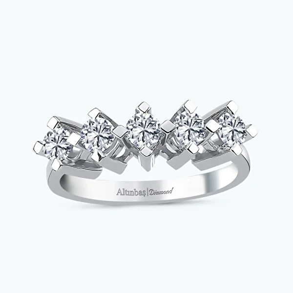 0.70 Karat Pırlanta Beştaş Yüzük