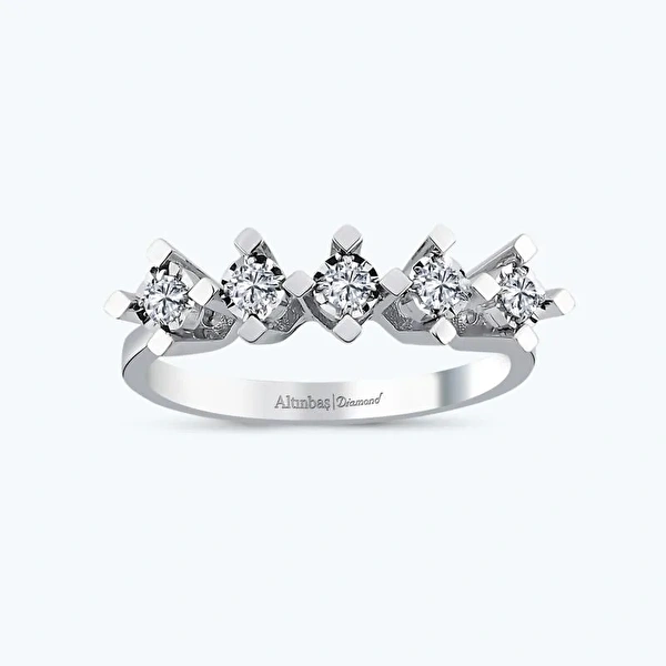 0.20 Karat Pırlanta Beştaş Yüzük