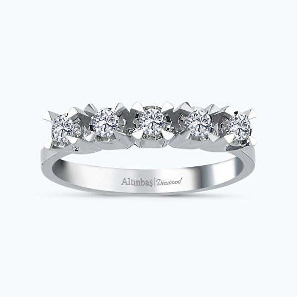 0.20 Karat Pırlanta Beştaş Yüzük