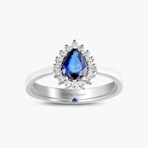 1.01 Karat Pırlanta Safir Yüzük