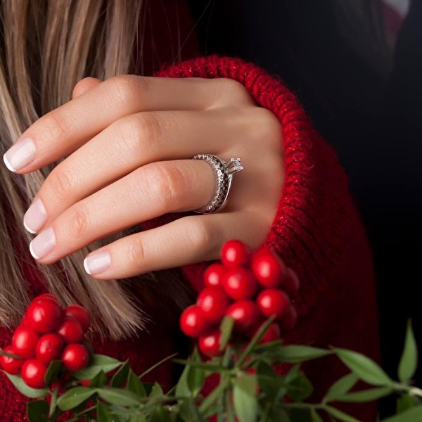 0.11 Karat Pırlanta Tamtur Yüzük