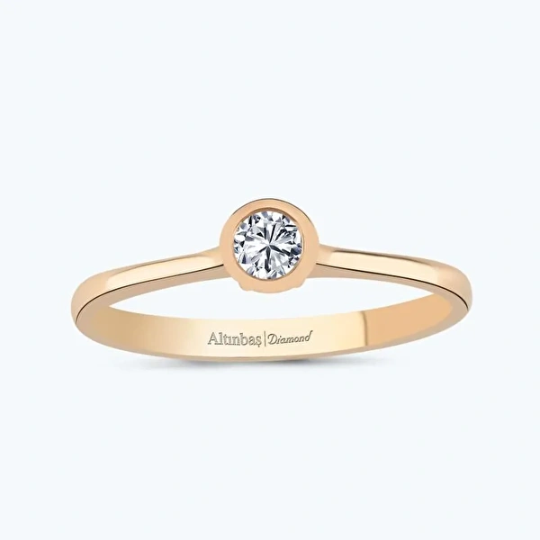 0.15 Karat Pırlanta Tektaş Yüzük