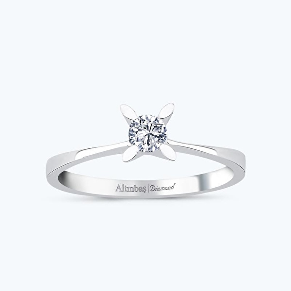 0.18 Karat Pırlanta Tektaş Yüzük