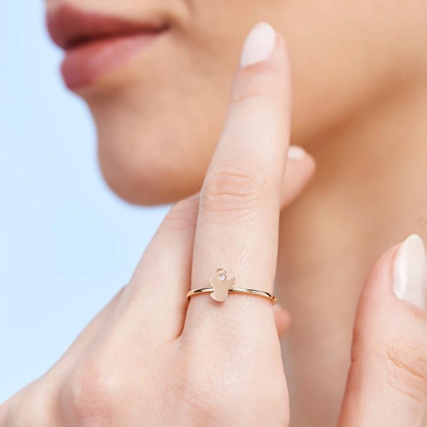 0.01 Karat Pırlanta Melek Yüzük