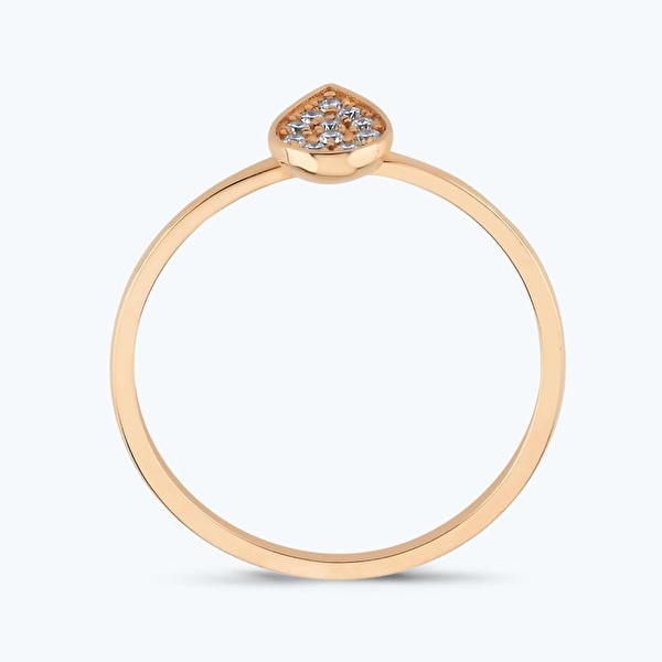 0.08 Karat Pırlanta Damla Yüzük