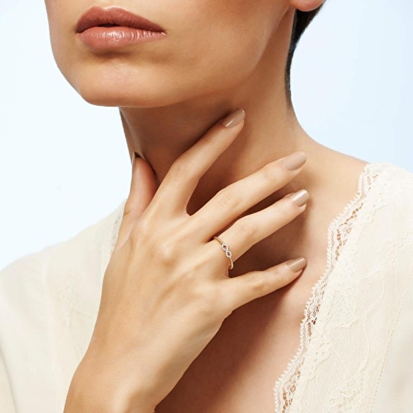 0.04 Karat Pırlanta Sonsuzluk Yüzük