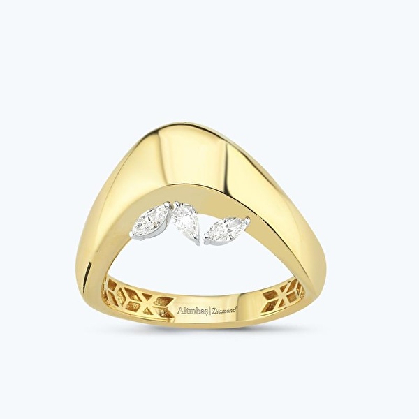 0.24 Karat Pırlanta Markiz Taş Yüzük