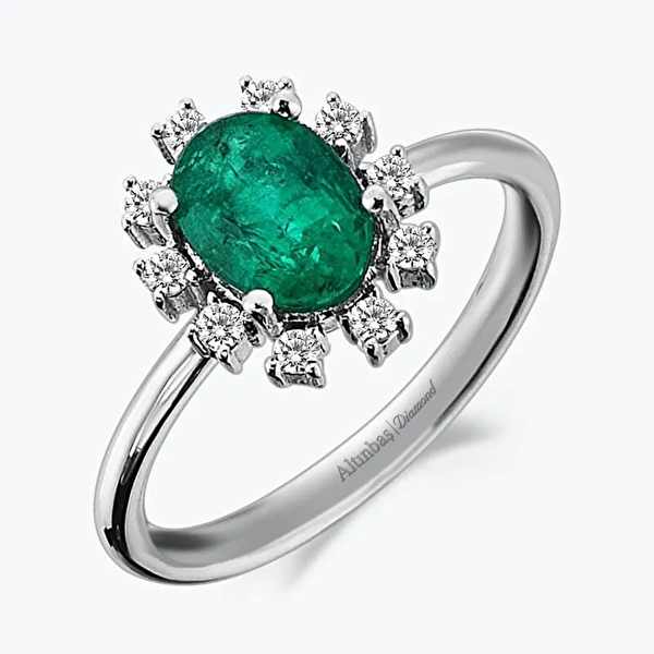 1.52 Karat Pırlanta Zümrüt Yüzük