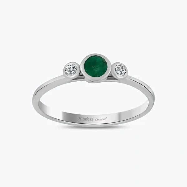 Pırlanta Zümrüt Tria Yüzük