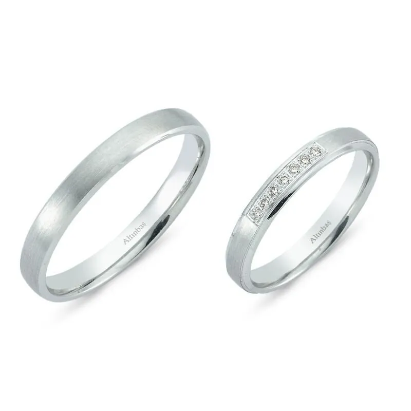 0.06 Carat Diamond Wedding Rings